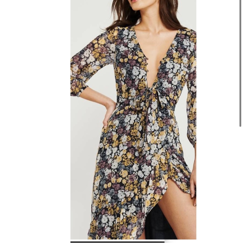 SOLD Abercrombie & Fitch Floral Midi Dress NWT - Picture 2 of 8